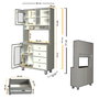 Hanah Home Armario Multiusos Grano 96 - Blanco
